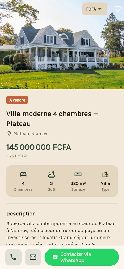 Fiche d'une villa sur Gida